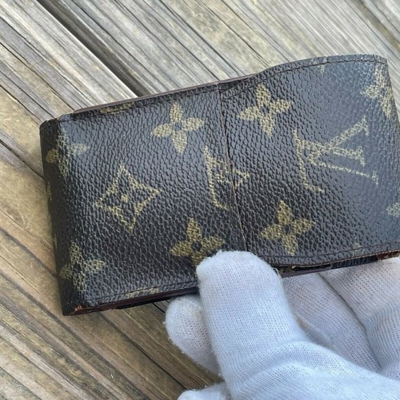 Louis Vuitton Monogram Cigarette Tobacco Case Brown Made in France Authentic LV - Picture 4 of 12